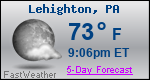 Weather Forecast for Lehighton, PA