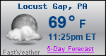 Weather Forecast for Locust Gap, PA