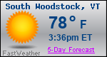 Weather Forecast for South Woodstock, VT