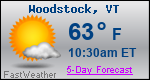 Weather Forecast for Woodstock, VT