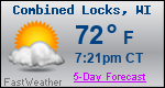 Weather Forecast for Combined Locks, WI