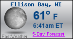 Weather Forecast for Ellison Bay, WI