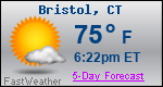Weather Forecast for Bristol, CT