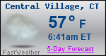 Weather Forecast for Central Village, CT