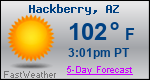 Weather Forecast for Hackberry, AZ
