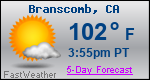 Weather Forecast for Branscomb, CA