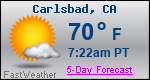 Weather Forecast for Carlsbad, CA