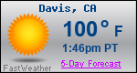 Weather Forecast for Davis, CA