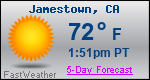 Weather Forecast for Jamestown, CA
