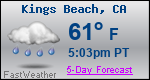 Weather Forecast for Kings Beach, CA