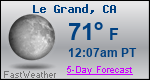 Weather Forecast for Le Grand, CA