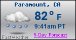 Weather Forecast for Paramount, CA