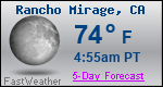 Weather Forecast for Rancho Mirage, CA