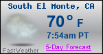 Weather Forecast for South El Monte, CA