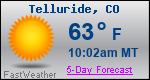 Weather Forecast for Telluride, CO