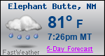 Weather Forecast for Elephant Butte, NM