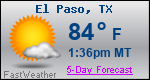 Weather Forecast for El Paso, TX