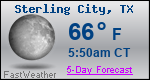 Weather Forecast for Sterling City, TX