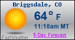 Weather Forecast for Briggsdale, CO