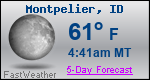 Weather Forecast for Montpelier, ID