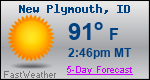 Weather Forecast for New Plymouth, ID