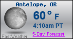 Weather Forecast for Antelope, OR