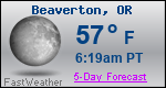 Weather Forecast for Beaverton, OR