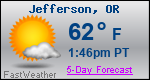 Weather Forecast for Jefferson, OR