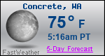 Weather Forecast for Concrete, WA
