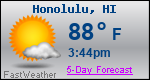 Weather Forecast for Honolulu, HI