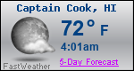 Weather Forecast for Captain Cook, HI