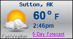 Weather Forecast for Sutton, AK