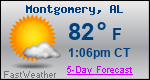 Weather Forecast for Montgomery, AL