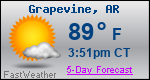 Weather Forecast for Grapevine, AR