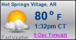 Weather Forecast for Hot Springs Village, AR