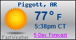 Weather Forecast for Piggott, AR