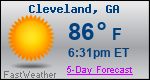 Weather Forecast for Cleveland, GA