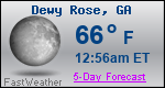Weather Forecast for Dewy Rose, GA