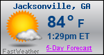 Weather Forecast for Jacksonville, GA