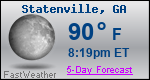 Weather Forecast for Statenville, GA