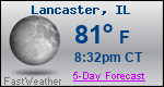 Weather Forecast for Lancaster, IL