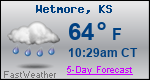Weather Forecast for Wetmore, KS