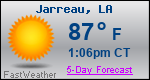 Weather Forecast for Jarreau, LA