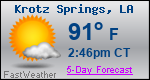 Weather Forecast for Krotz Springs, LA