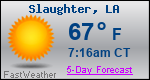 Weather Forecast for Slaughter, LA
