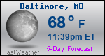 Weather Forecast for Baltimore, MD