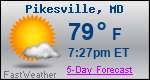 Weather Forecast for Pikesville, MD