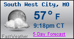 Weather Forecast for South West City, MO