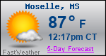 Weather Forecast for Moselle, MS
