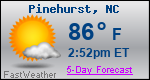 Weather Forecast for Pinehurst, NC